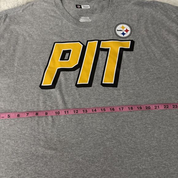 NFL Pittsburgh Steelers T Shirt Gray Crew Neck Short Sleeve  Men’s Size 3XL - Picture 9 of 11